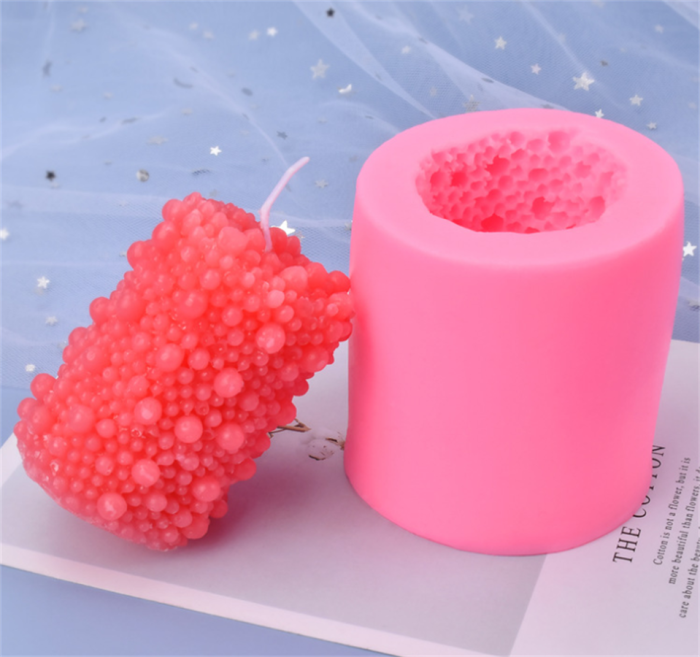 Silicone 3D Pearl Cylindrical Candle Mold Chocolate Pudding Mold Resin Craft Handmade Tool Candle Supplies Candle