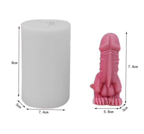 3D Silicone Candle Mold, Creativity  Male Penis Sculpture Casting Mold Handmade Mould Aroma Wax Making Mold for Candle Making DIY Crafts Soap Chocolate Cake Beeswax