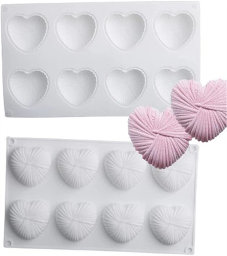 Heart Silicone Molds Chocolate Molds DIY Love Heart Cake Molds Heart Candles Mold Soap Making Mold Valentine's Day Decoration Wedding Supplies Baking Tools