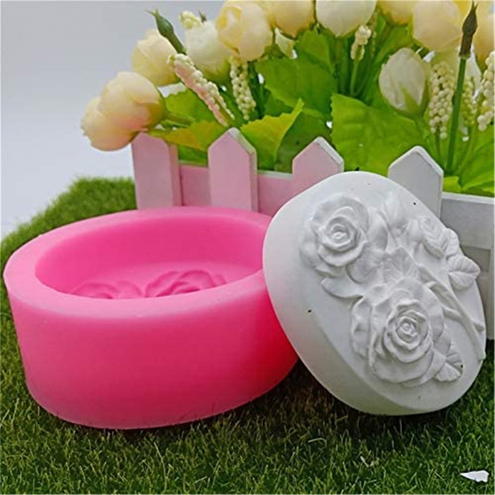 Rose Silicone Soap Molds, Flowers Craft Moulds DIY Handmade Soap Molds
