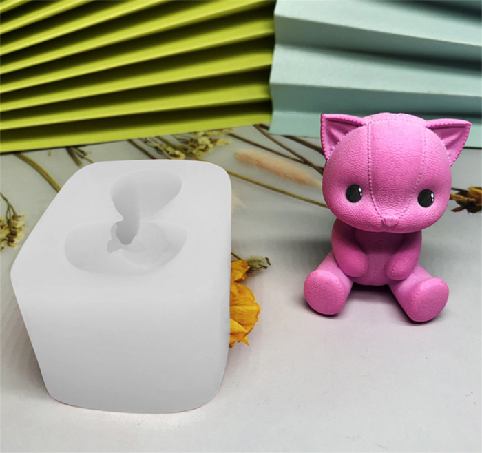 3D cat silicone soap mold Fondant Cake Decoration mold DIY baking mold handmade soap cake cake dessert decoration Cake Chocolate Mold