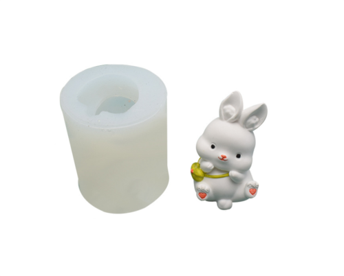 Lovely rabbit cake chocolate decoration mold, Hand Soap Candle gypsum ornament, liquid silica gel mold, sugar turning silica gel mold, mousse chocolate ice cream mold