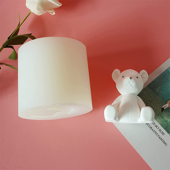 3D bear silicone soap mold Fondant Cake Decoration mold DIY baking mold Easter handmade soap cake cake dessert decoration bear Cake Chocolate Mold