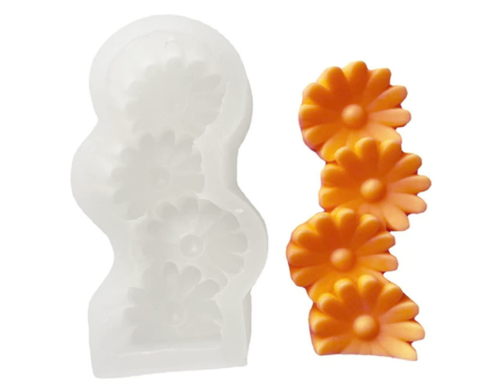3D Daisy handmade soap aromatherapy silicone mold candy chocolate cake mold DIY crafts clay home decoration