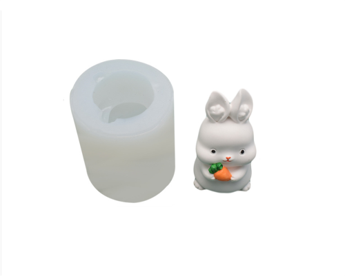 Lovely rabbit cake chocolate decoration mold, Hand Soap Candle gypsum ornament, liquid silica gel mold, sugar turning silica gel mold, mousse chocolate ice cream mold