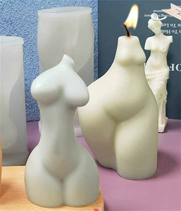 3D Body Silicone Candle Molds,Silicone Human Body Figures Moulds, 3D Plump Body Shape Mold Human Body Silicone Resin Casting Mold for Making DIY Soap,Candle, Plaster Epoxy Resin