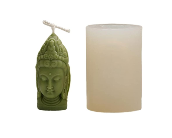 3D Buddha Statue Silicone Mold for Candle Making Handmade Soap Molds Polymer Clay Maker Mould DIY Craft epoxy Resin molds Unique