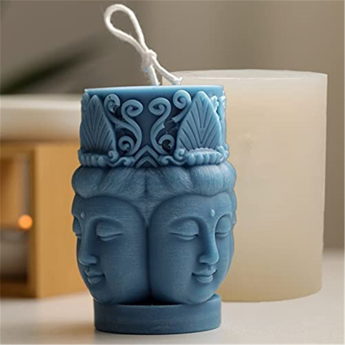 3D Buddha Statue Silicone Mold for Candle Making Handmade Soap Molds Polymer Clay Maker Mould DIY Craft epoxy Resin molds Unique