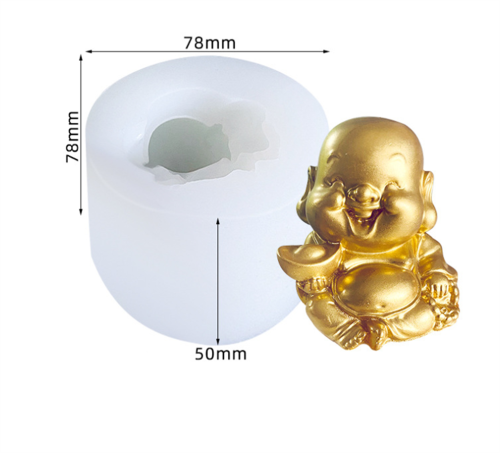 3D Buddha Statue Candle Mold Silicone Resin Epoxy Mold Soap Making Mould Cake Chocolate Decorating DIY Tools