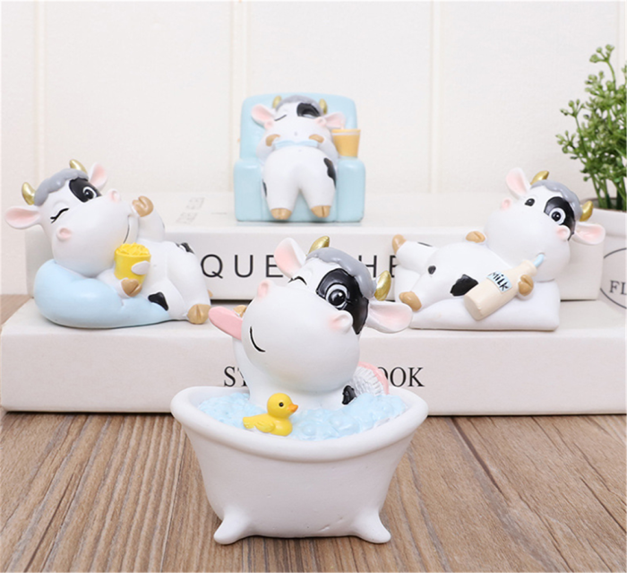 3D Cattle Cow Silicone Mold Clay Soap Plaster Epoxy Mould DIY Cake Chocolate 3D Cattle Cow Silicone Mold(Random color)