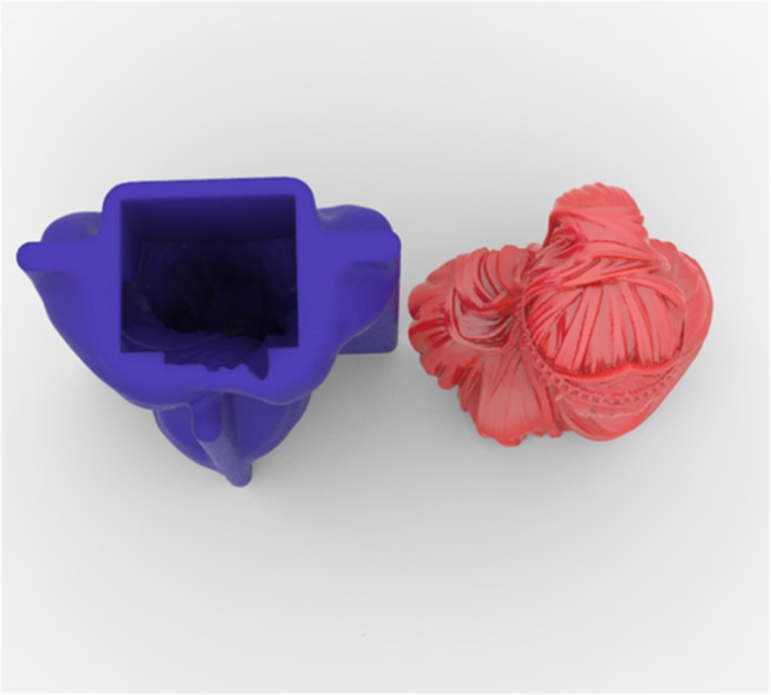 Bust Sculpture Candle Crystal Epoxy Mold Veiled Lady Art Decor Resin Silicone Mould DIY Crafts Mold Resin molds Silicone（Random color）