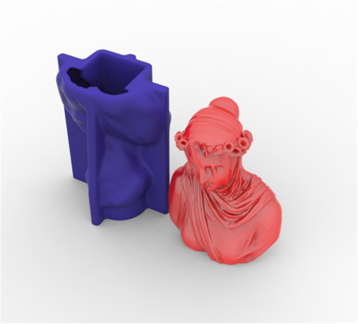 Bust Sculpture Candle Crystal Epoxy Mold Veiled Lady Art Decor Resin Silicone Mould DIY Crafts Mold Resin molds Silicone（Random color）