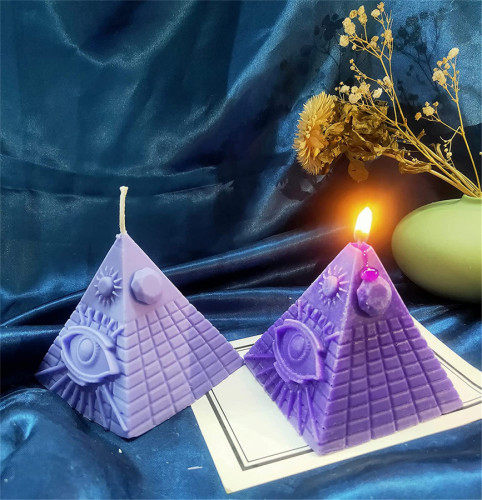Pyramid Candle Molds Making Thicker Silicone Cylinder Pillar Psychic Eye Shape, DIY Soap Lotion Bar Chocolate ice Cream Cake Home décor