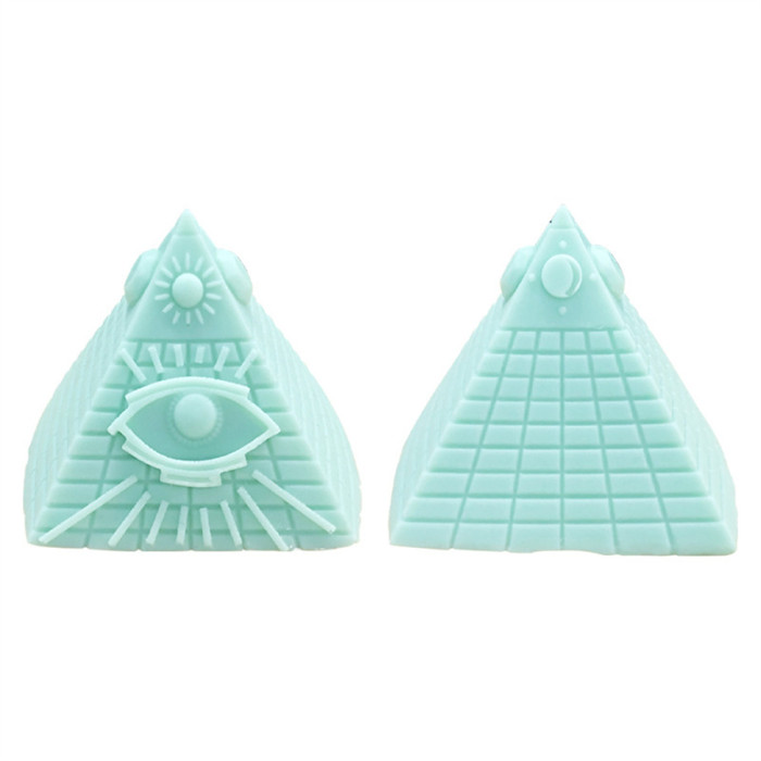 Pyramid Candle Molds Making Thicker Silicone Cylinder Pillar Psychic Eye Shape, DIY Soap Lotion Bar Chocolate ice Cream Cake Home décor