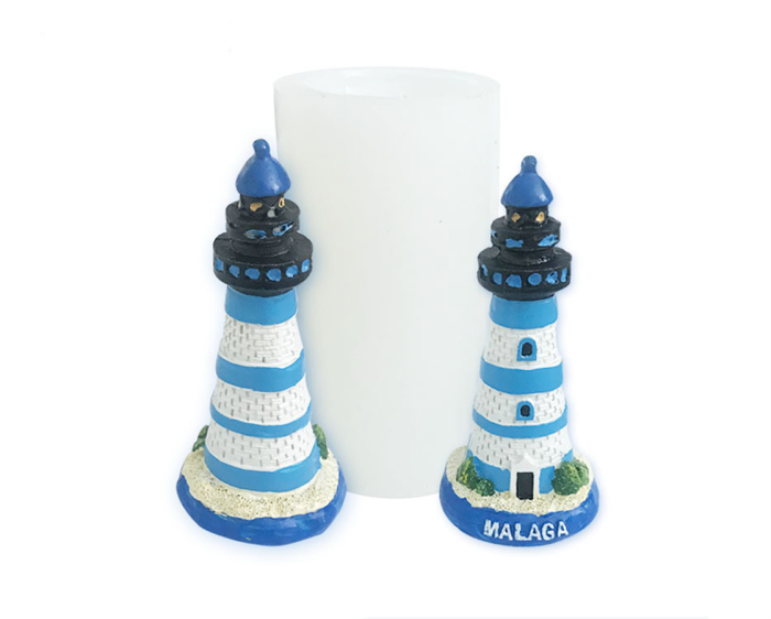 3D lighthouse silicone mold candle gypsum resin decoration retro mold