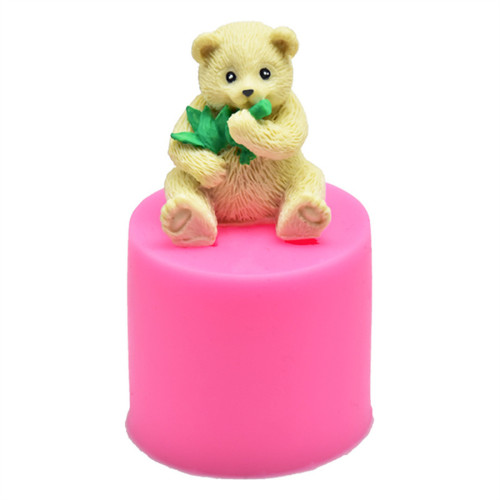 Silicone Panda Animal Mold - Soap Candle Mold for Coffee, Milk, Tea, Candy Gummy Fondant, Cake Baking, Cupcake Topper Decoration