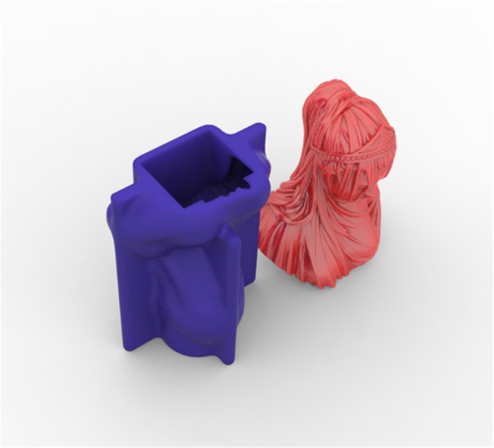 Bust Sculpture Candle Crystal Epoxy Mold Veiled Lady Art Decor Resin Silicone Mould DIY Crafts Mold Resin molds Silicone（Random color）