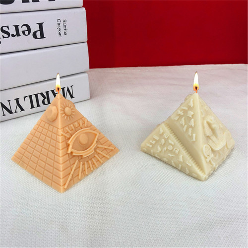 Pyramid Candle Molds Making Thicker Silicone Cylinder Pillar Psychic Eye Shape, DIY Soap Lotion Bar Chocolate ice Cream Cake Home décor