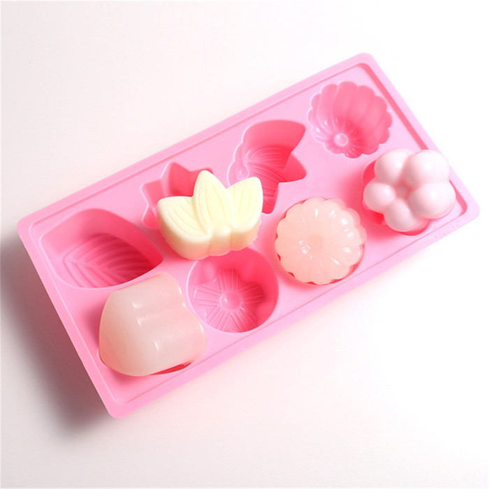 Flower Heart Pumpkin Leaf Soap Bath Bomb Chocolate Mooncake Jello Mold Silicone