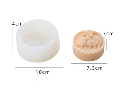 Sheep Soap Mold Handmade Soap Silicone Mold Soap Mold Candle Mold Ice Sculpture Mold  Soap Mold Aroma Plaster Mold