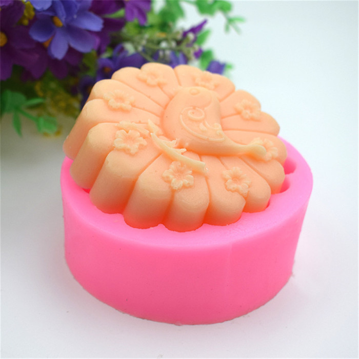 Flowers and birds Silicone Soap Mold  Chocolate Candy Cake Decorating Baking Tools Polymer Clay Wax Silicone Molds