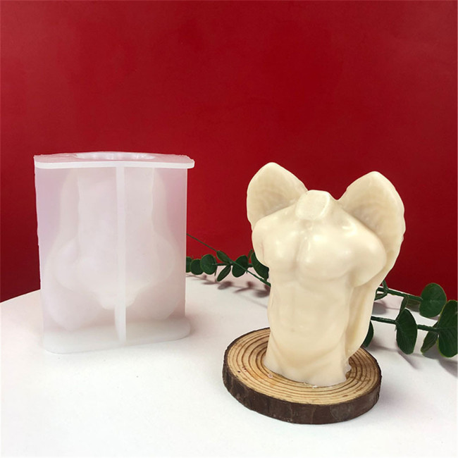 3D Muscle Angel Candle Mold,  Angel Statue Silicone Candle Mold Epoxy Resin Casting Soap Mold for DIY Cake Decoration Tool Aromatherapy Candles, Wax, Soaps, Polymer Clay