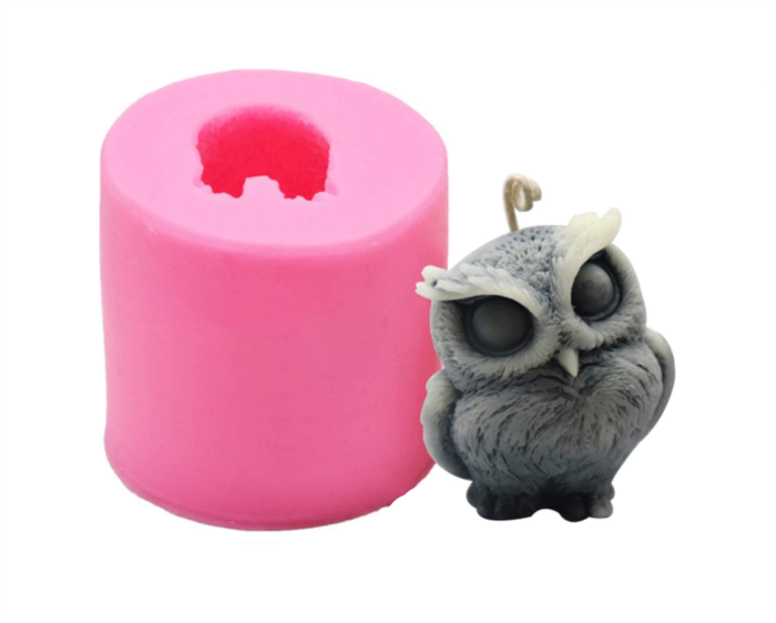 3D Owl Silicone Soap Mold Resin Candle Mould Fondant Cake Decorating Tools Chocolate Candy Pastry Baking Kitchen Supplies