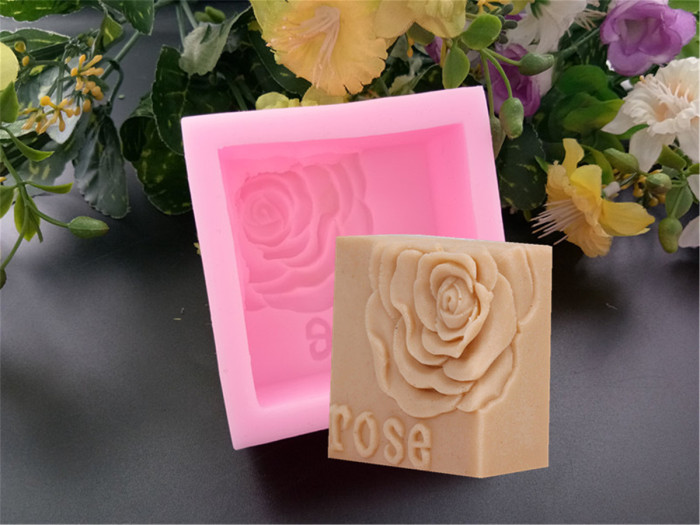 3D rose flower silicone mold sugar turning chocolate cake decoration baking mold manual soap mold