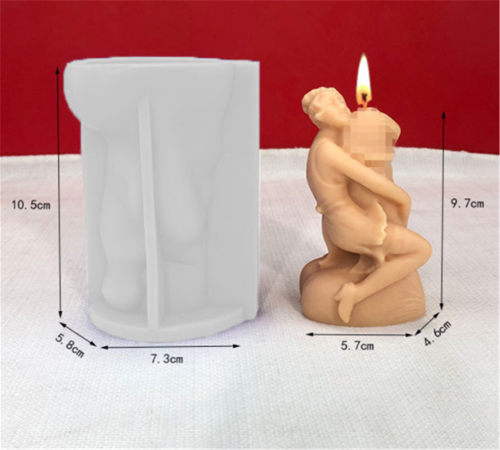 Silicone Human Body Mold, Resin Candles Molds, Homemade 3D Mould for Making DIY Soap,Candle, Chocolate, Plaster, Art (Random color)