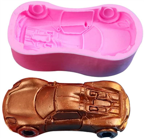 Silicone Baking Mold Chocolate Molds Silicone 3D Racing Car Shaped Candy Molds Pure Silicone Soap Mold for Make Cake Soap Jelly Pudding Chocolate Baking