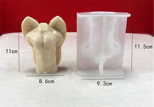 3D Muscle Angel Candle Mold,  Angel Statue Silicone Candle Mold Epoxy Resin Casting Soap Mold for DIY Cake Decoration Tool Aromatherapy Candles, Wax, Soaps, Polymer Clay