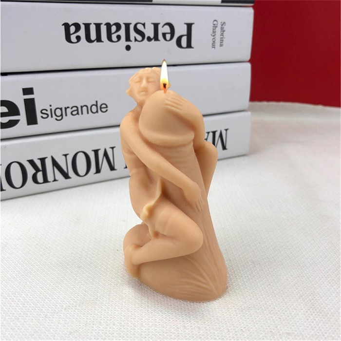 Silicone Human Body Mold, Resin Candles Molds, Homemade 3D Mould for Making DIY Soap,Candle, Chocolate, Plaster, Art (Random color)