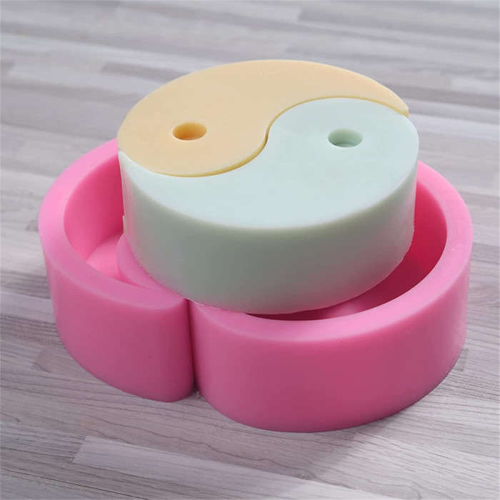 Tai Chi Silicone Mould, Yin Yang Candle Mold, Tai Chi Symbol Epoxy Resin Molds, Gossip Chocolate Fondant Mould, Creative Yin Yang Handmade Soap Mold for Gifts Ornament Decorations
