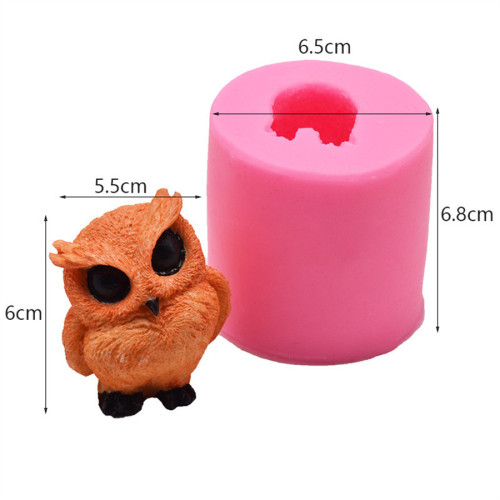 3D Owl Silicone Soap Mold Resin Candle Mould Fondant Cake Decorating Tools Chocolate Candy Pastry Baking Kitchen Supplies