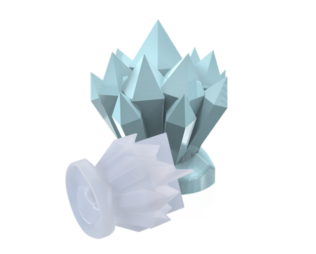 Iceberg Shape Candle Silicone Mold,Geometric Flower Cluster Handmade Soap Wax Candles Aromatherapy Mold Cake Candy Chocolate Mould DIY Crafts Clay Home Decoration