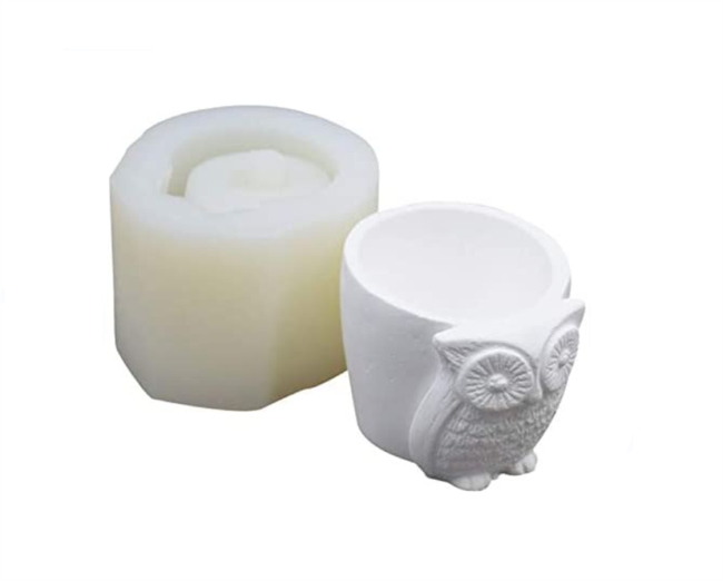 Owl Silicone Concrete Flower Pots Molds,Silicone Planter Molds Succulent Plant Flowerpot Molds Cement Clay Moulds Handmade Home Graden Decor