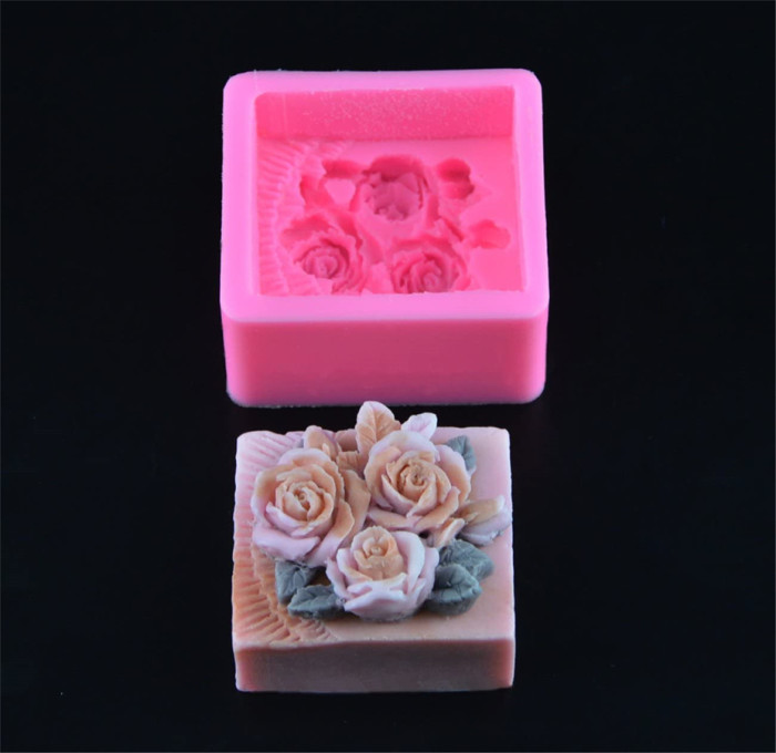 Rose Molds Handmade Chocolate Candy Moulds for DIY Craft Art Soap Candle Making Cake Decoration