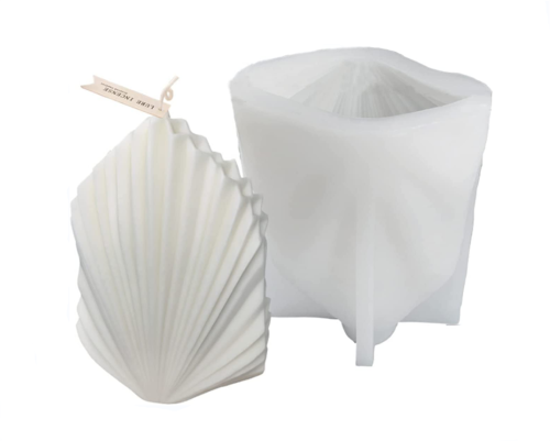 3D Coral Shell Candle Mold Silicone DIY Aromatherapy Mould for Handmade Plaster Craft Soap Making Home Decorating Ornaments