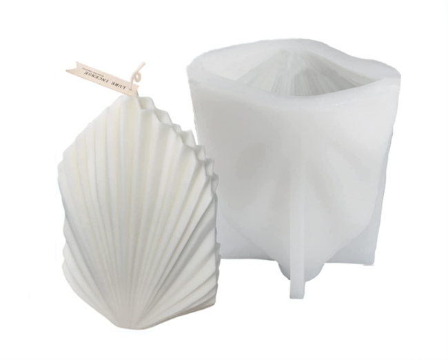 3D Coral Shell Candle Mold Silicone DIY Aromatherapy Mould for Handmade Plaster Craft Soap Making Home Decorating Ornaments