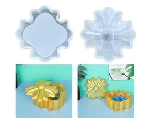 Storage Box Silicone Resin Mold with lids Bottle Jar Epoxy Silicone Casting Molds for Jewelry Ornaments Storage Cup Holder Trinket Box Container, 3D DIY Making Handmade Home Decor Crafts