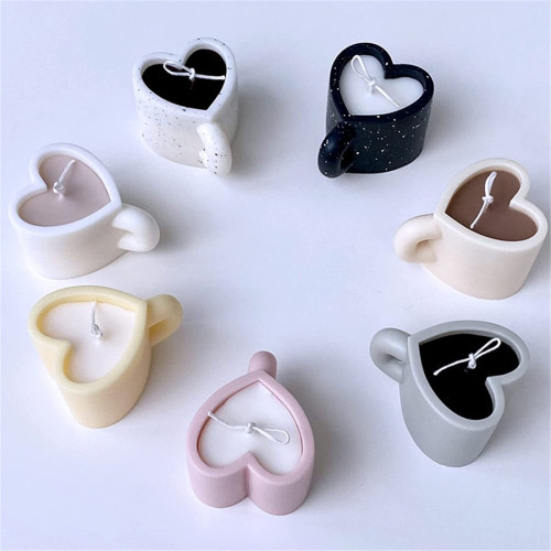Love cup Candle Silicone Mold Soap Mold Fondant Chocolate Cake Candy Mould Gypsum Epoxy Resin Mold Home Ornament