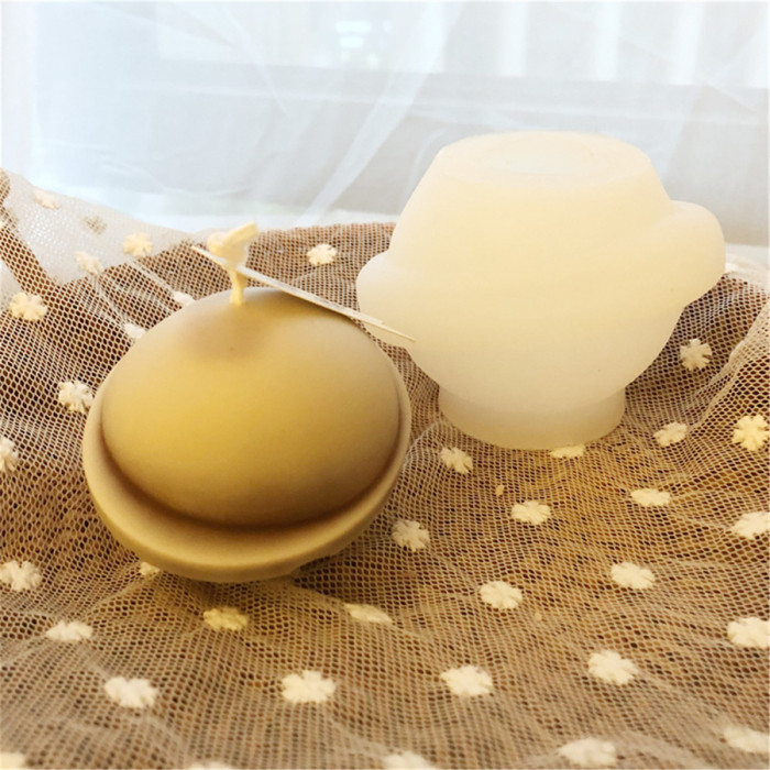 Ball Shape Silicone Candle Mold Simplicity Modern Geometry Soap Wax Resin Molds DIY Candles Handmade Mould, Hand Crafts for Home Wedding Dinner Party Decoration