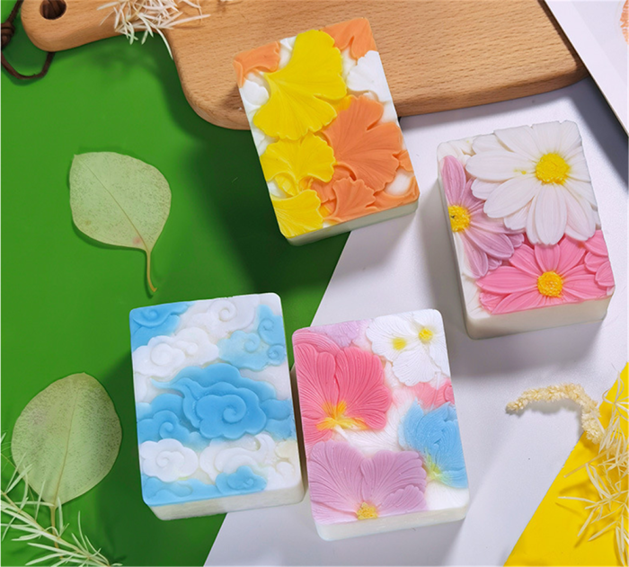 Silicone Mold Daisy, Flowers Craft Art Silicone Soap Mold, Craft Mold DIY Handmade Soap Mold