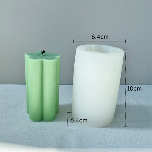 Petal Cylinder Silicone Candle Mold, Pillar Candle Mould for Soap, Fondant, Chocolate, Cake, Bath Bomb, Crayon, Wax, Polymer Cla