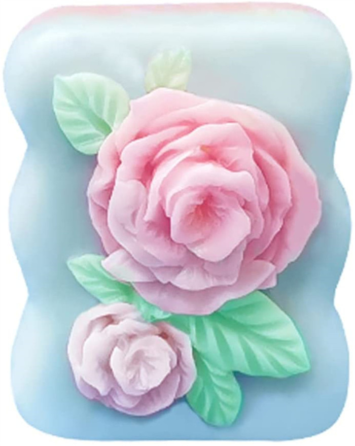 Wave Rose Flower Mold Handmade Rose Soap Mold Peony Silicone Mold for Resin Candle Mold Rose Flower Cake Decoration Mold Heart Shape Soap Mold Flower Resin Mold Rose Resin Mold