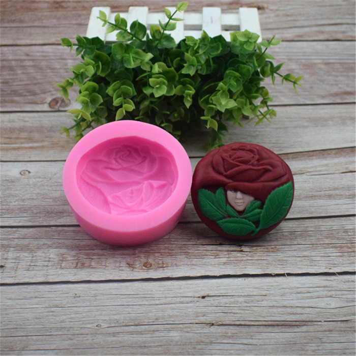 Flower  Rose Shape Silicone Fondant Soap 3D Cake Molds Cupcake Jelly Candy Chocolate Decoration Baking Tool Moulds