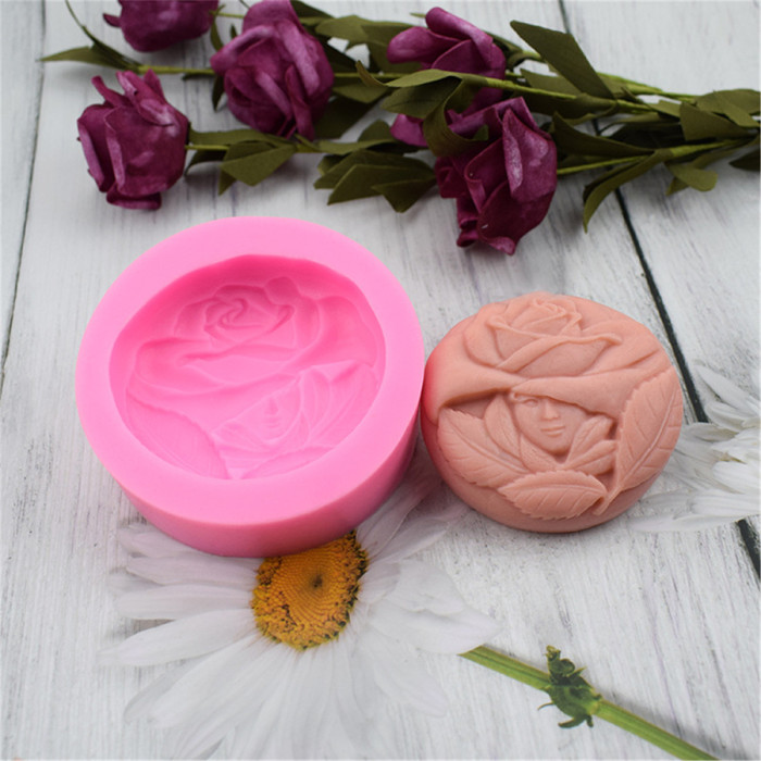 Flower  Rose Shape Silicone Fondant Soap 3D Cake Molds Cupcake Jelly Candy Chocolate Decoration Baking Tool Moulds