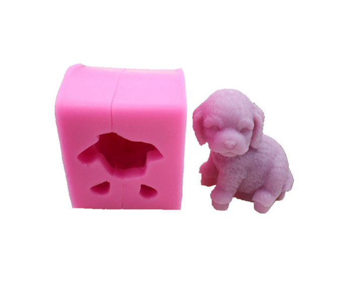 3D  Dog Silicone Mold, Cute Puppy Chocolate Candy Fondant Mold for Cake Decorating Making Candle Soap Resin Plaster Crayon Wax Melt Mold