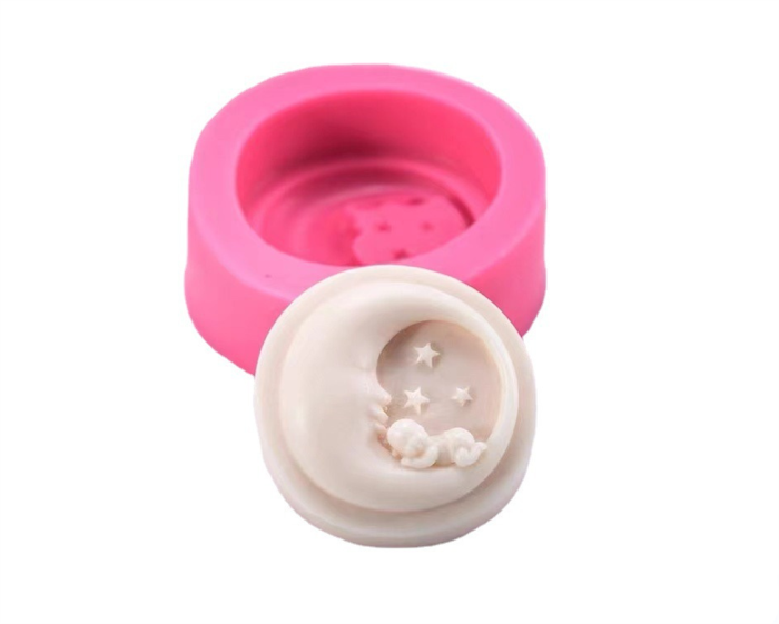 Cute Sleeping Baby Silicone Mold Moon Shape Soap Mold For Soap Making Handmade Silicone Candle Mould DIY Cake Decorating Tool