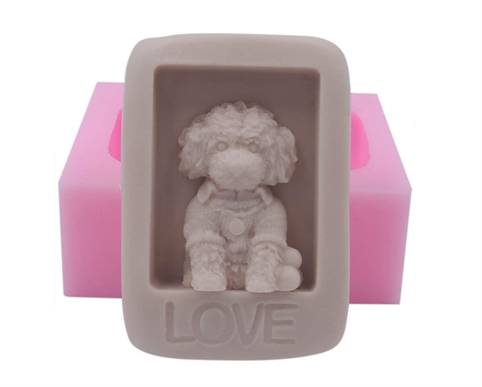 Dog's love soap mold sugar turning mold pet DIY Soap Candle cake mold